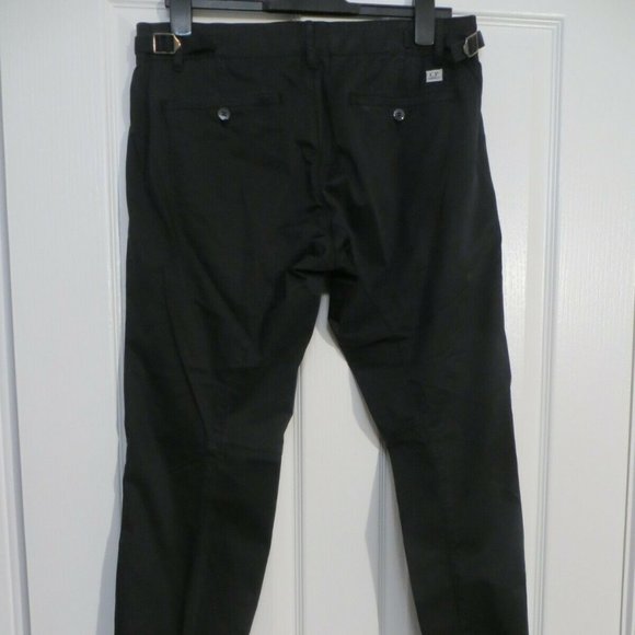 C P COMPANY BLACK CHINO ERGONOMIC FIT PANTS TROUSERS SIZE 32 NEW WITH TAG